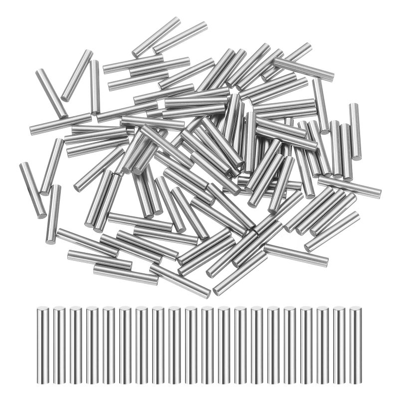 uxcell 100 Pcs 2.5mm x 18mm Dowel Pins Bearing Steel Cylindrical Dowel Pins Shelf Support Peg Pin Rod Fasten Elements Metal Shelf Pegs +/-0.02mm Diameter Tolerance, Silver Tone - Image 1